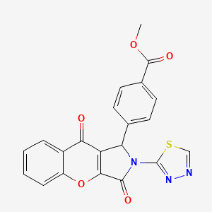 Methyl 4-[3,9-dioxo-2-(1,3,4-thiadiazol-2-yl)-1,2,3,9-tetrahydrochromeno[2,3-c]pyrrol-1-yl]benzoate