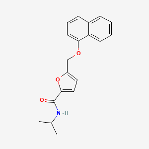 molecular formula C19H19NO3 B11579845 5-[(naphthalen-1-yloxy)methyl]-N-(propan-2-yl)furan-2-carboxamide 