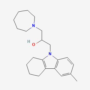 molecular formula C22H32N2O B11579880 1-(azepan-1-yl)-3-(6-methyl-1,2,3,4-tetrahydro-9H-carbazol-9-yl)propan-2-ol 