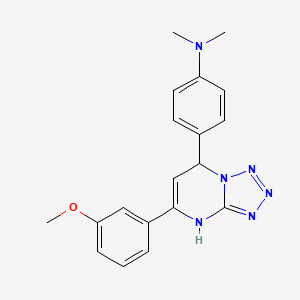 4-[5-(3-methoxyphenyl)-4,7-dihydrotetrazolo[1,5-a]pyrimidin-7-yl]-N,N-dimethylaniline