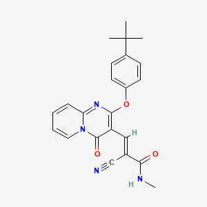 (2E)-3-[2-(4-tert-butylphenoxy)-4-oxo-4H-pyrido[1,2-a]pyrimidin-3-yl]-2-cyano-N-methylprop-2-enamide