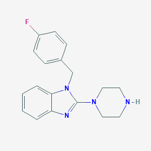 molecular formula C18H19FN4 B115799 1-(4-氟苄基)-2-哌嗪-1-基-1H-苯并咪唑 CAS No. 142617-98-9