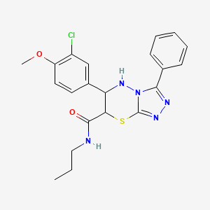 6-(3-chloro-4-methoxyphenyl)-3-phenyl-N-propyl-6,7-dihydro-5H-[1,2,4]triazolo[3,4-b][1,3,4]thiadiazine-7-carboxamide