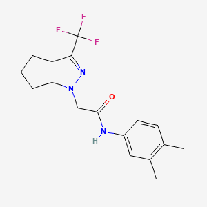 N-(3,4-dimethylphenyl)-2-[3-(trifluoromethyl)-5,6-dihydrocyclopenta[c]pyrazol-1(4H)-yl]acetamide