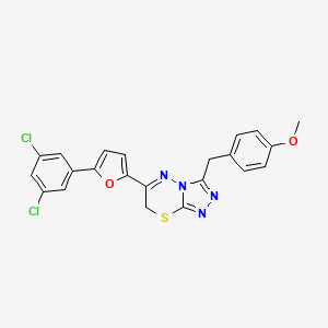 6-[5-(3,5-dichlorophenyl)furan-2-yl]-3-[(4-methoxyphenyl)methyl]-7H-[1,2,4]triazolo[3,4-b][1,3,4]thiadiazine