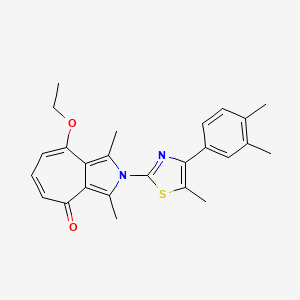 2-[4-(3,4-dimethylphenyl)-5-methyl-1,3-thiazol-2-yl]-8-ethoxy-1,3-dimethylcyclohepta[c]pyrrol-4(2H)-one