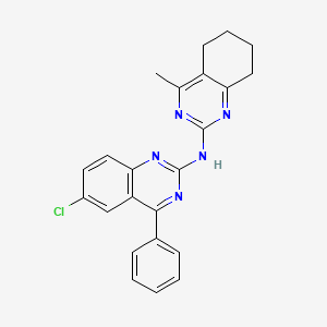 molecular formula C23H20ClN5 B11579955 6-chloro-N-(4-methyl-5,6,7,8-tetrahydroquinazolin-2-yl)-4-phenylquinazolin-2-amine 