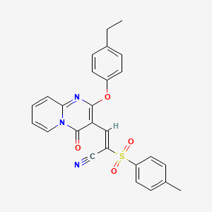 (2E)-3-[2-(4-ethylphenoxy)-4-oxo-4H-pyrido[1,2-a]pyrimidin-3-yl]-2-[(4-methylphenyl)sulfonyl]prop-2-enenitrile