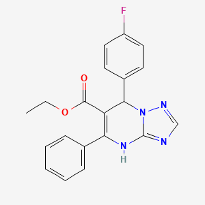 Ethyl 7-(4-fluorophenyl)-5-phenyl-4,7-dihydro[1,2,4]triazolo[1,5-a]pyrimidine-6-carboxylate