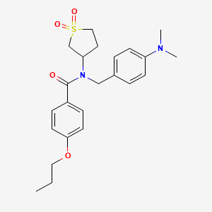 N-[4-(dimethylamino)benzyl]-N-(1,1-dioxidotetrahydrothiophen-3-yl)-4-propoxybenzamide