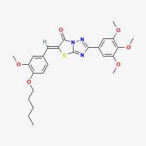 (5Z)-5-[3-methoxy-4-(pentyloxy)benzylidene]-2-(3,4,5-trimethoxyphenyl)[1,3]thiazolo[3,2-b][1,2,4]triazol-6(5H)-one