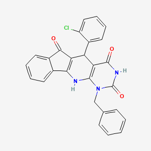 7-benzyl-2-(2-chlorophenyl)-5,7,9-triazatetracyclo[8.7.0.03,8.011,16]heptadeca-1(10),3(8),11,13,15-pentaene-4,6,17-trione