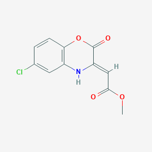 methyl (2Z)-2-(6-chloro-2-oxo-4H-1,4-benzoxazin-3-ylidene)acetate