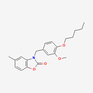 3-[3-methoxy-4-(pentyloxy)benzyl]-5-methyl-1,3-benzoxazol-2(3H)-one