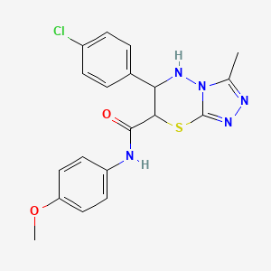 6-(4-chlorophenyl)-N-(4-methoxyphenyl)-3-methyl-6,7-dihydro-5H-[1,2,4]triazolo[3,4-b][1,3,4]thiadiazine-7-carboxamide