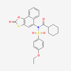 N-[(4-ethoxyphenyl)sulfonyl]-N-(2-oxonaphtho[2,1-d][1,3]oxathiol-5-yl)cyclohexanecarboxamide