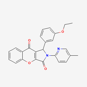 molecular formula C25H20N2O4 B11580109 1-(3-Ethoxyphenyl)-2-(5-methylpyridin-2-yl)-1,2-dihydrochromeno[2,3-c]pyrrole-3,9-dione 