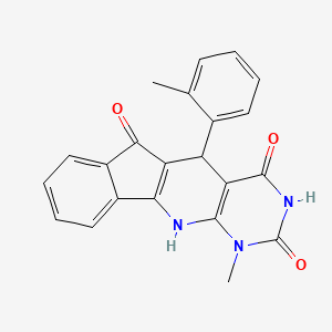 7-methyl-2-(2-methylphenyl)-5,7,9-triazatetracyclo[8.7.0.03,8.011,16]heptadeca-1(10),3(8),11,13,15-pentaene-4,6,17-trione