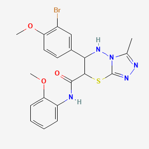 6-(3-bromo-4-methoxyphenyl)-N-(2-methoxyphenyl)-3-methyl-6,7-dihydro-5H-[1,2,4]triazolo[3,4-b][1,3,4]thiadiazine-7-carboxamide