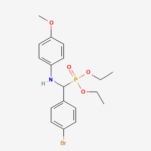 Diethyl {(4-bromophenyl)[(4-methoxyphenyl)amino]methyl}phosphonate