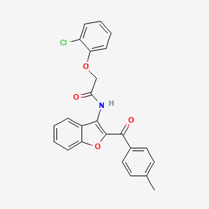 2-(2-chlorophenoxy)-N-[2-(4-methylbenzoyl)-1-benzofuran-3-yl]acetamide