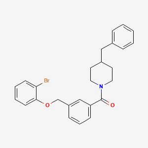 molecular formula C26H26BrNO2 B11580201 4-Benzyl-1-{3-[(2-bromophenoxy)methyl]benzoyl}piperidine 