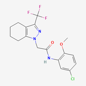 N-(5-chloro-2-methoxyphenyl)-2-[3-(trifluoromethyl)-4,5,6,7-tetrahydro-1H-indazol-1-yl]acetamide