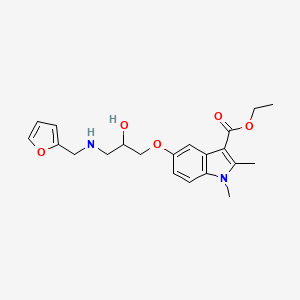 molecular formula C21H26N2O5 B11580211 ethyl 5-{3-[(furan-2-ylmethyl)amino]-2-hydroxypropoxy}-1,2-dimethyl-1H-indole-3-carboxylate 