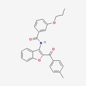 molecular formula C26H23NO4 B11580254 N-[2-(4-methylbenzoyl)-1-benzofuran-3-yl]-3-propoxybenzamide 