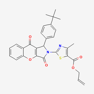 molecular formula C29H26N2O5S B11580270 prop-2-en-1-yl 2-[1-(4-tert-butylphenyl)-3,9-dioxo-3,9-dihydrochromeno[2,3-c]pyrrol-2(1H)-yl]-4-methyl-1,3-thiazole-5-carboxylate 