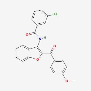 3-chloro-N-[2-(4-methoxybenzoyl)-1-benzofuran-3-yl]benzamide