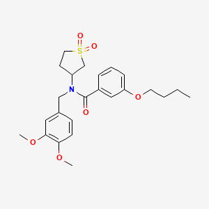 3-butoxy-N-(3,4-dimethoxybenzyl)-N-(1,1-dioxidotetrahydrothiophen-3-yl)benzamide