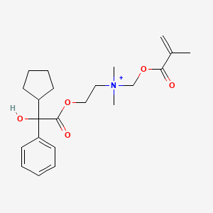 2-{[cyclopentyl(hydroxy)phenylacetyl]oxy}-N,N-dimethyl-N-{[(2-methylacryloyl)oxy]methyl}ethanaminium