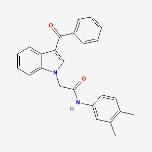 2-(3-benzoyl-1H-indol-1-yl)-N-(3,4-dimethylphenyl)acetamide