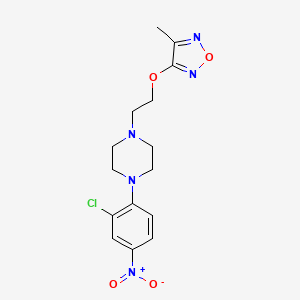 1-(2-Chloro-4-nitrophenyl)-4-{2-[(4-methyl-1,2,5-oxadiazol-3-yl)oxy]ethyl}piperazine