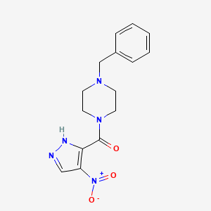 molecular formula C15H17N5O3 B11580345 (4-benzylpiperazin-1-yl)(4-nitro-1H-pyrazol-3-yl)methanone 