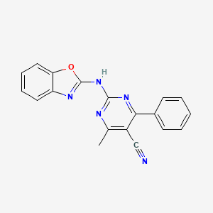 2-(1,3-Benzoxazol-2-ylamino)-4-methyl-6-phenylpyrimidine-5-carbonitrile