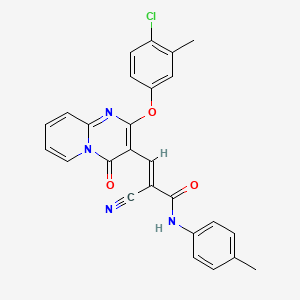 (2E)-3-[2-(4-chloro-3-methylphenoxy)-4-oxo-4H-pyrido[1,2-a]pyrimidin-3-yl]-2-cyano-N-(4-methylphenyl)prop-2-enamide