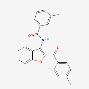 N-[2-(4-fluorobenzoyl)-1-benzofuran-3-yl]-3-methylbenzamide