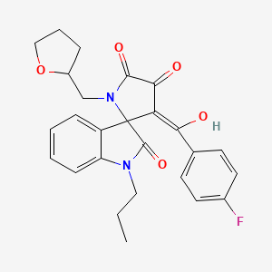 3'-[(4-fluorophenyl)carbonyl]-4'-hydroxy-1-propyl-1'-(tetrahydrofuran-2-ylmethyl)spiro[indole-3,2'-pyrrole]-2,5'(1H,1'H)-dione