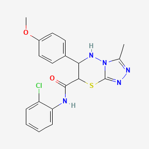 N-(2-chlorophenyl)-6-(4-methoxyphenyl)-3-methyl-6,7-dihydro-5H-[1,2,4]triazolo[3,4-b][1,3,4]thiadiazine-7-carboxamide