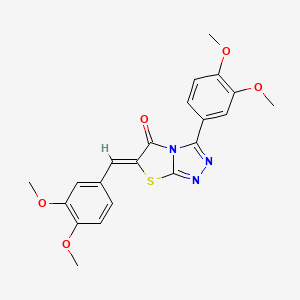 (6Z)-6-(3,4-dimethoxybenzylidene)-3-(3,4-dimethoxyphenyl)[1,3]thiazolo[2,3-c][1,2,4]triazol-5(6H)-one