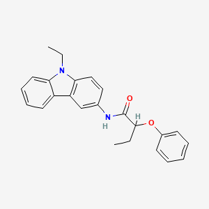 molecular formula C24H24N2O2 B11580441 N-(9-ethyl-9H-carbazol-3-yl)-2-phenoxybutanamide 