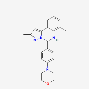 4-(4-{2,7,9-Trimethyl-5H,6H-pyrazolo[1,5-C]quinazolin-5-YL}phenyl)morpholine