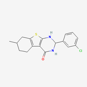 2-(3-Chlorophenyl)-7-methyl-1,2,5,6,7,8-hexahydro[1]benzothieno[2,3-d]pyrimidin-4-ol