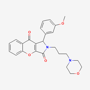 molecular formula C25H26N2O5 B11580473 1-(3-Methoxyphenyl)-2-[3-(morpholin-4-yl)propyl]-1,2-dihydrochromeno[2,3-c]pyrrole-3,9-dione 