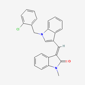 molecular formula C25H19ClN2O B11580492 (3E)-3-{[1-(2-chlorobenzyl)-1H-indol-3-yl]methylidene}-1-methyl-1,3-dihydro-2H-indol-2-one 