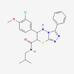 6-(3-chloro-4-methoxyphenyl)-N-(2-methylpropyl)-3-phenyl-6,7-dihydro-5H-[1,2,4]triazolo[3,4-b][1,3,4]thiadiazine-7-carboxamide