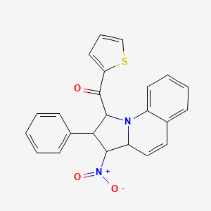 (3-Nitro-2-phenyl-1,2,3,3a-tetrahydropyrrolo[1,2-a]quinolin-1-yl)(thiophen-2-yl)methanone