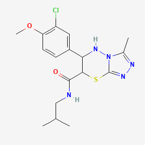 6-(3-chloro-4-methoxyphenyl)-3-methyl-N-(2-methylpropyl)-6,7-dihydro-5H-[1,2,4]triazolo[3,4-b][1,3,4]thiadiazine-7-carboxamide